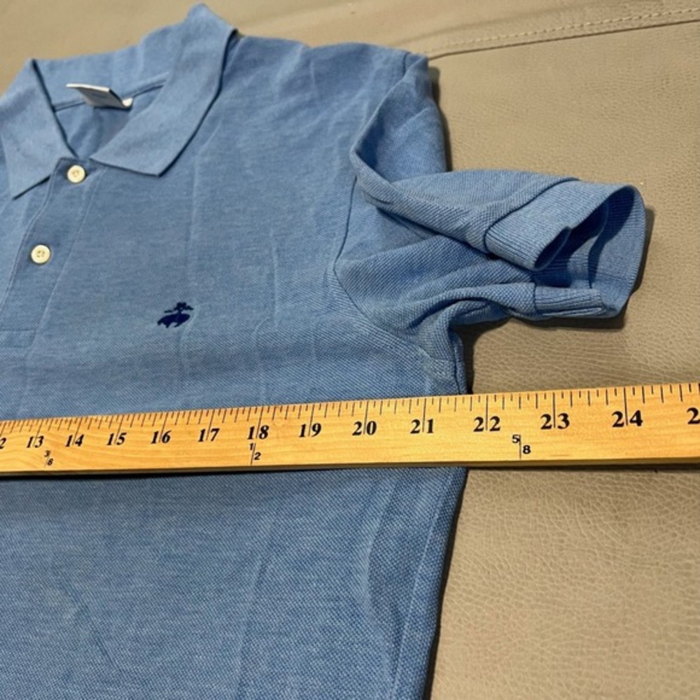 Brooks Brothers Golden Fleece Baby Blue Polo Men Slim Supima Prep Cotton-L-3025 - Picture 4 of 7